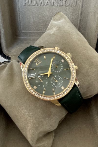 Leerybee Women's Leather Stone Quartz Wrist Watch Ns-2