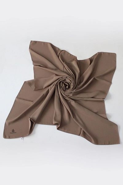Valino 110x110 Μεταξωτό Φουλάρι Medina - Milk Coffee