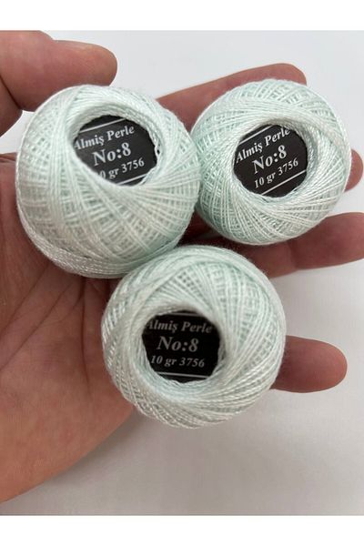 ALMİŞ Almiş Perle Etamine-Cross Stitch Σετ 10 κλωστών (10 Gr-No:8) Μπλε - Τυρκουάζ αποχρώσεις