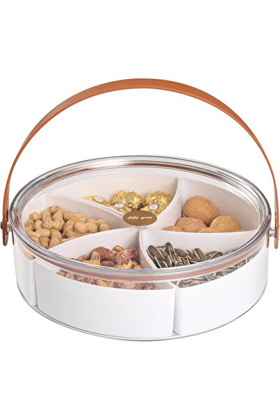 Coco Life صندوق تخزين الوجبات الخفيفة بمقبض - حاويات تخزين طعام متعددة الأغراض، حاويات تخزين طعام مكونة من 5 أقسام