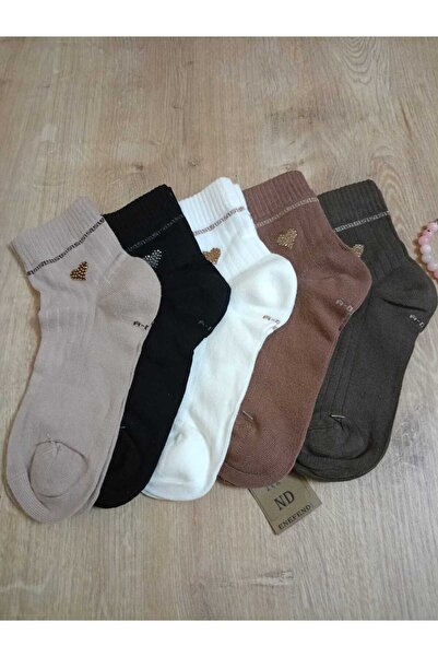 ENEFENDİ Ароматизирани безшевни чорапи от ликра и памук Scented Stone Heart Lycra Cotton Seamless Socks Vison Дамски чорапи 36-40