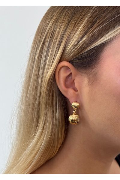 KİLİGİSTANBUL Earrings with 2 Heads 3 cm