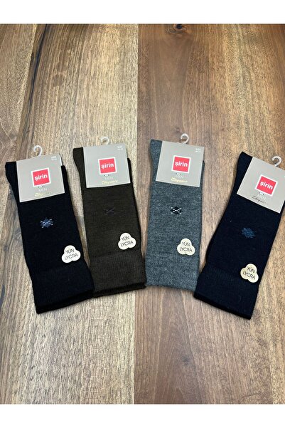 Şirin Men's Patterned Lycra Socks (12 Pieces) 40-44