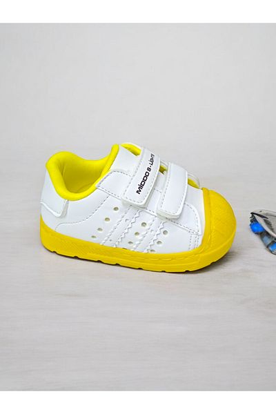 PATİK BEBE UNISEX BEBE FETĂ BĂIAT ALB GALBEN CULOARE TALPA ORTOPEDICĂ PANTOFI SPORT UȘORI ȘI FLEXIBILI