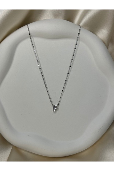 asal jewelry Zirkon Taşlı F Harf Kolye