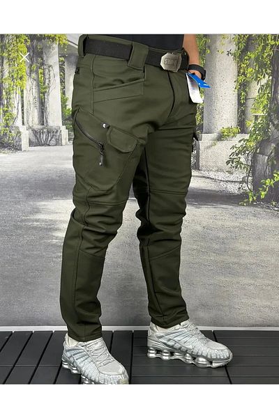 Güray Store Unisex Soft Shell Tactical Pants - Waterproof and Windproof, Fleece Winter Biker
