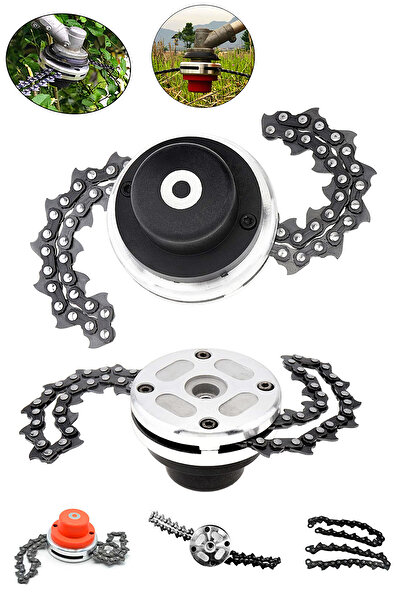 PROXTECH Motorlu Tırpan Universal Metal Başlık | Zincirli Tırpan Aparatı Başlığı Ot Çalı Biçme Seti