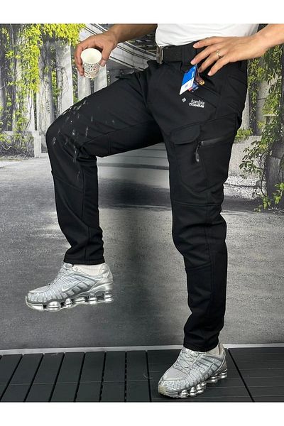 Güray Store Unisex Soft Shell Tactical Pants - Waterproof and Windproof, Fleece Winter Biker