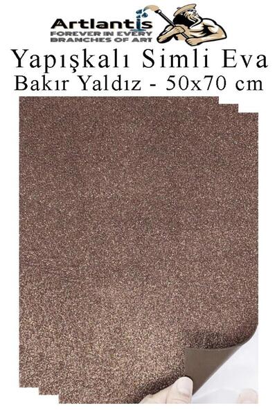 Artlantis Brown Adhesive Glitter Eva 50X70 cm 3 Pieces Glitter Adhesive Eva S...