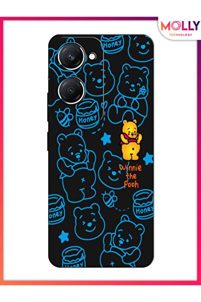 Molly غطاء أسود من السيليكون بنقشة ويني لفيفو Y18