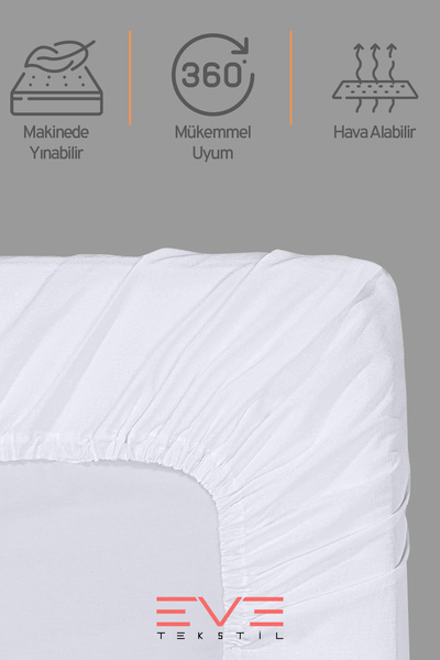 Eve Tekstil Fitted High Quality Combed Cotton Fabric Single Fitted Sheet
