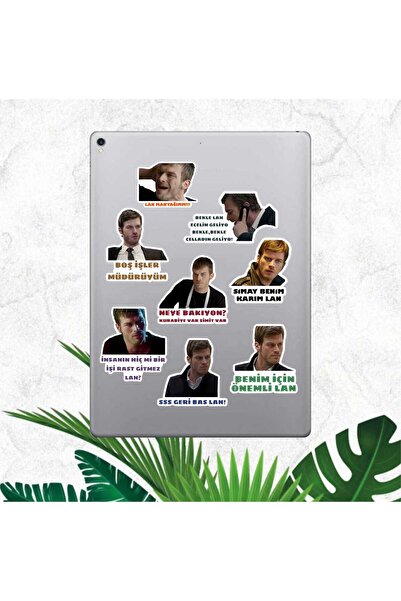 HEDİYENE BAK Set de 8 autocolante North South pentru notebook Macbook, tablet...