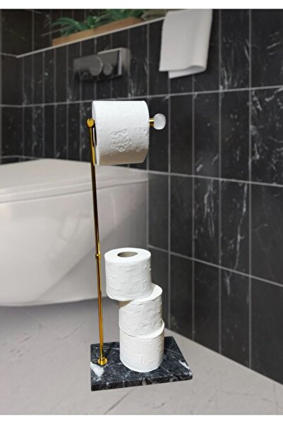 THK STORE حامل ورق التواليت الرخامي حامل ورق التواليت الحجري الطبيعي