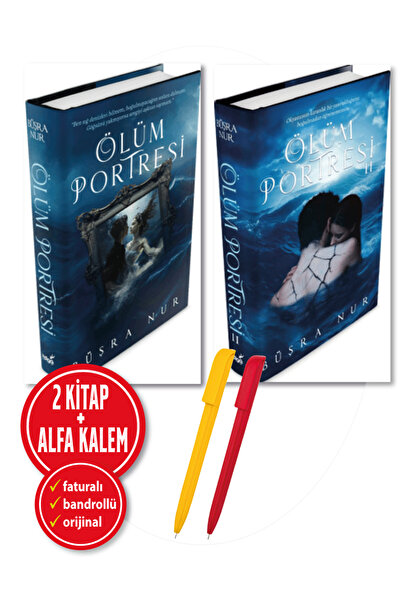 İndigo Kitap Alfa Kalem+(CİLTLİ Ölüm Portresi 1-2) Büşra Nur 2 Kitap Set -YEN...