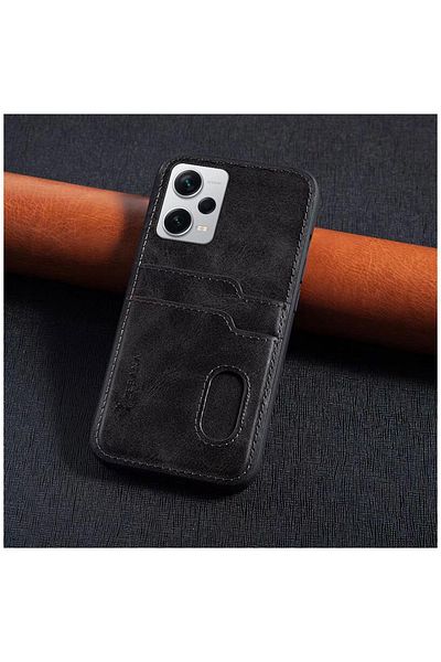 Zebana حافظة متوافقة مع هاتف Xiaomi Redmi Note 12 Pro 5G مع حامل بطاقة وحافظة جلدية فاخرة باللون الأسود