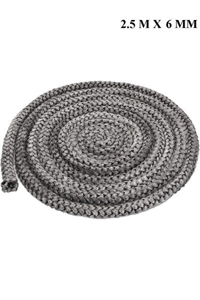 SOMINECO Ithal Fiberglass Yanmaz Soba-şömine-fırın- Yangın Kapısı Contası-boru Izalasyon Fitili 6mm X 2.5m