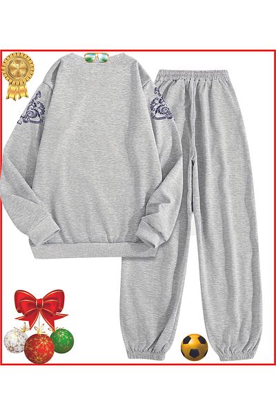 HOFFNUNG Full Sweatshirt Arabisc Hoffnung Printed Tracksuit Set