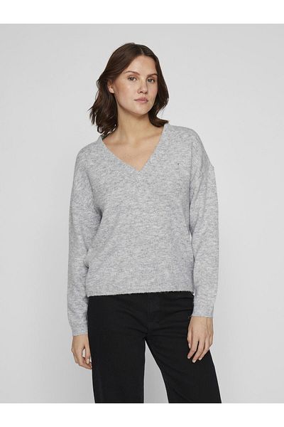VILA Strickpullover V-Ausschnitt