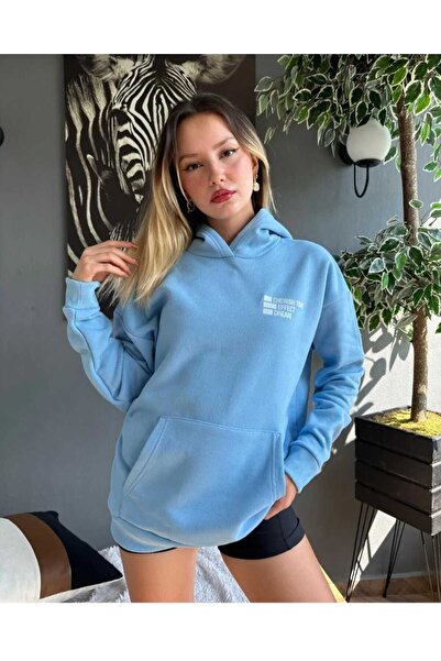 KOZİA OUTDOORS malkoçbey cherısh tıme baskılı oversize unisex sweatşhirt