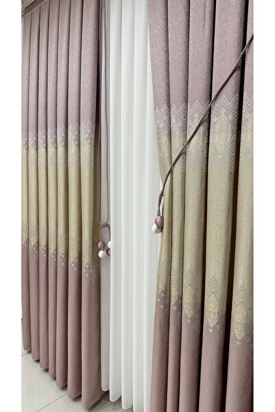 Fon Dünyası Single Wing Board Background Curtain Powder Cream