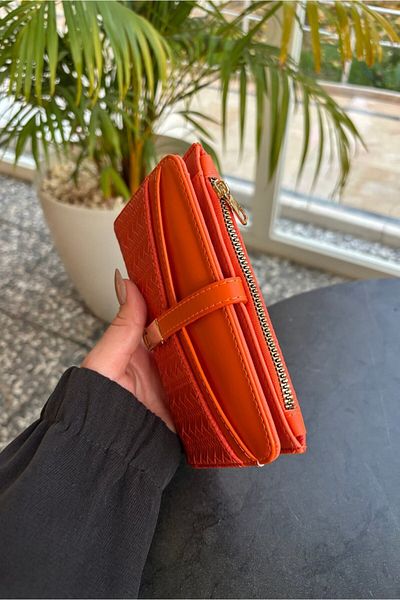 Yuka Atelier Portofel din piele artificială cu design texturat