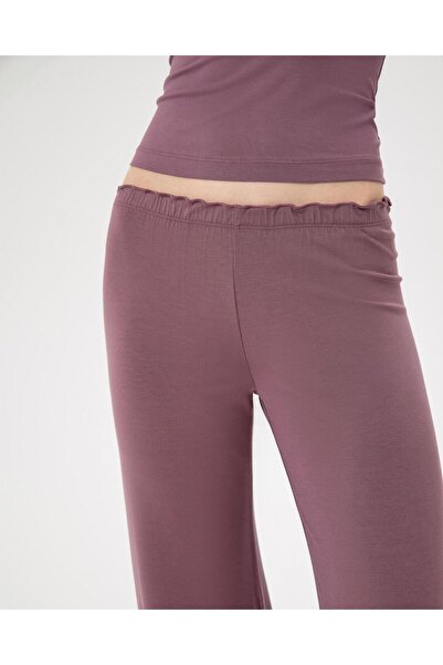 Ayma Active Lilac Women's Flare Ecovero Viscous Long Pajama Pants
