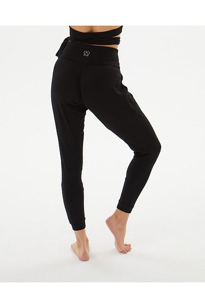 Ayma Active Black Women's High Waist Pocket Skinny Leg Comfort Pants