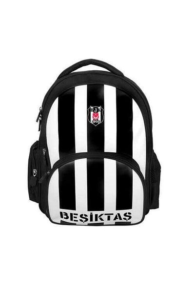 Beşiktaş Me 24349 - Black-White Striped Collection Backpack Rod