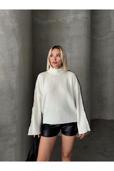 NATUFIAN STORE Pulover de damă din tricot moale cu margini