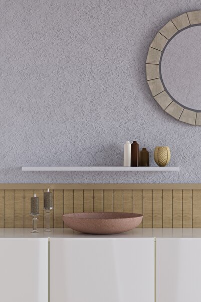 yankı-byeg 70 Cm Mat Beyaz Mdf Uçan Duvar Rafı Gizli Bağlantı Kitaplık