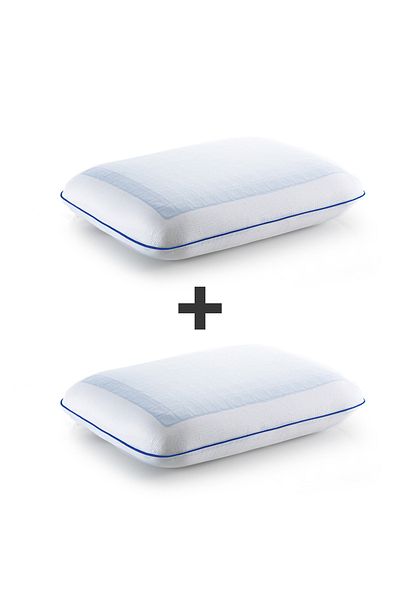 moda home bedding 2 Pieces Visco Cooler Anti-Sweat Gel Pillow, Orthopedic Gel Pillow (with Replacement Case Gift)