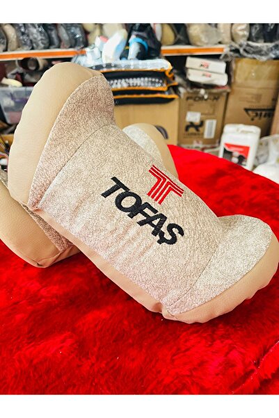 TRM Tofaş Oto Ikili Boyun Yastığı Bej Rengi