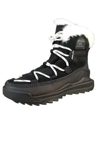 Sorel Damen Sportliche Stiefelette Winterschuhe ONA RMX Glacy WP 2048761 Schwarz 010 Black Sea Salt Leder