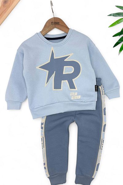 Egelite Set de trening fleece cu personalitate pentru băiat de 2-5 ani - 3 İP Şardonlu