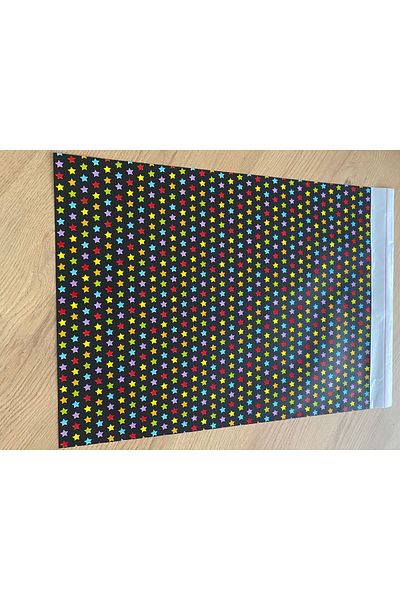 faela etiket tasarım paketleme Τσάντα δώρου 35x50 cm με μοτίβο αστεριών 10 τμχ