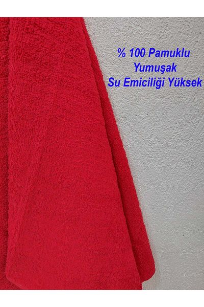 Mef Collection Hairdresser Red Barber Towel - 50X90 Cm, Pack of 12