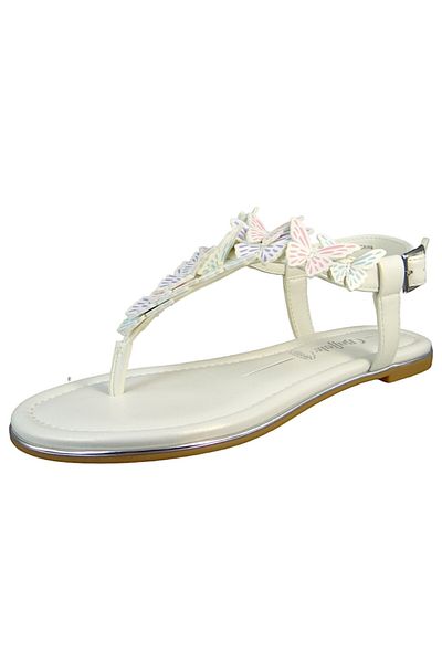 Buffalo Damen Sandalen Capri Butterfly2 1600155 Weiß White Kunstleder