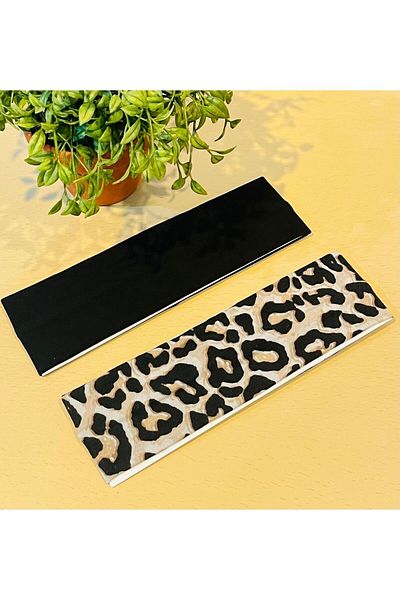 BERG ATELIER Κορδέλα μαλλιών με σχέδιο λεοπάρ, μπαντάνα