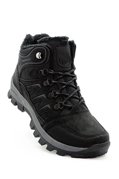 Bonjey Pantofi sport de trekking pentru bărbați, negri, rezistenți la frig