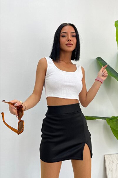 KaSheHa Beyaz Kalın Askılı Fitilli Kaşkorse Bluz 30 Cm