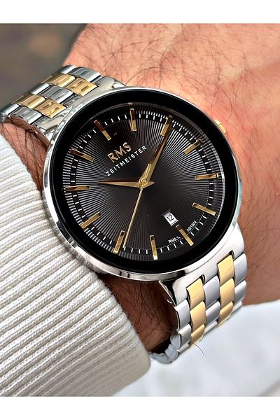 Romanson 5 Atm Waterproof Special Design Men's Wristwatch - Steel Cord and Steel Case