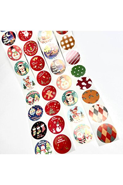 weloveis Yılbaşı desenli Etiketi-36 Farklı Desen-2,5x2,5cm-36Adet
