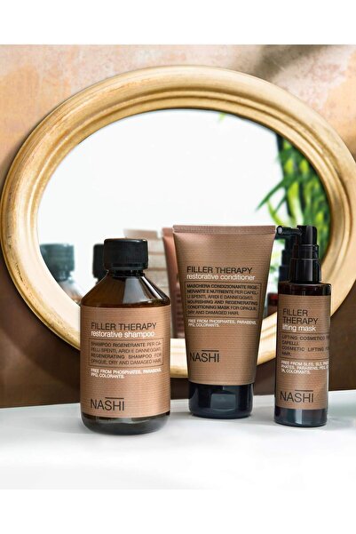 Nashi 3 Lü Filler Therapy Saç Bakım Seti 200 ml Şampuan.150 ml Krem.100 ml Mask