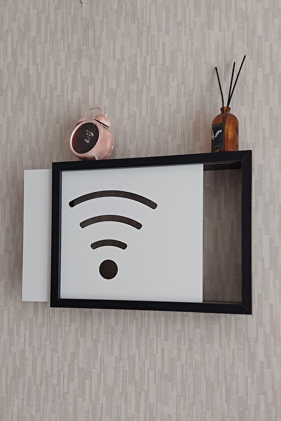 HKM Ticaret 30X40X7 cm Black Wall Hanging Insurance and Modem-Wifi Storage Box! Storage Box