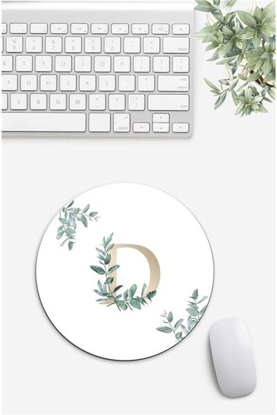 Gizeo Concept Χρυσό κίτρινο μοτίβο με γράμματα D Mouse Pad