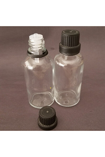 ZYLAN AMBALAJ 20ml şeffaf, içten damlalıklı kapak, 12 adet Siyah damlatmalı k...