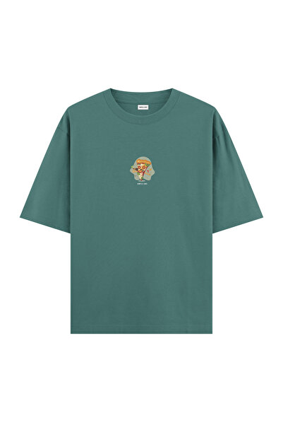 Orvia Life تي شيرت كاريوكي بيتزا أخضر كبير الحجم