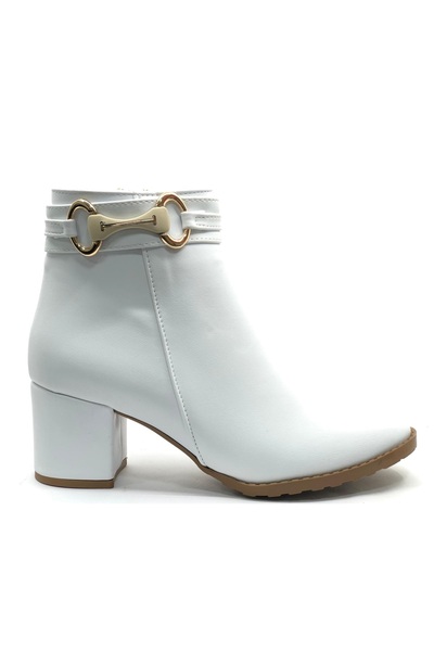 KOCAMANLAR Feles Hümo Toka Детальні жіночі черевики на підборах БІЛИЙ