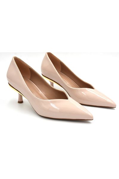 BEYAZ Stiletto de damă Arcangelo Beige - Tocuri joase și subțiri