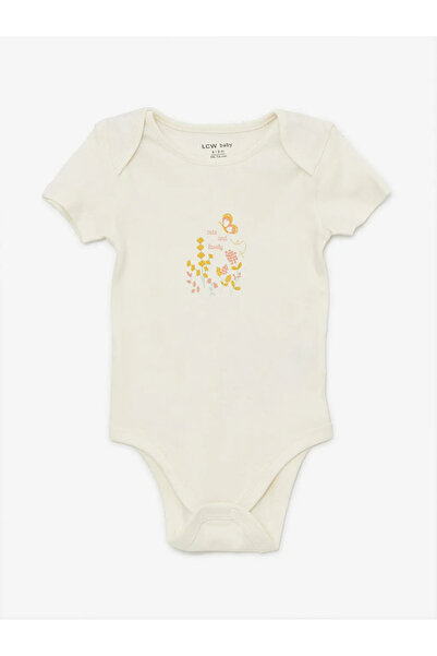 LC Waikiki LCW baby Ekru Baskılı Kız Bebek Hastane Çıkış Seti